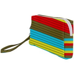 Multicolor With Black Lines Wristlet Pouch Bag (small) by tmsartbazaar