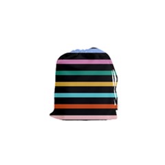 Colorful Mime Black Stripes Drawstring Pouch (xs)