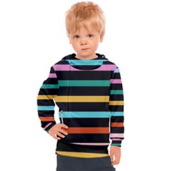 Colorful Mime Black Stripes Kids  Hooded Pullover by tmsartbazaar