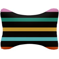 Colorful Mime Black Stripes Seat Head Rest Cushion by tmsartbazaar