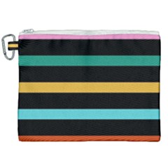 Colorful Mime Black Stripes Canvas Cosmetic Bag (xxl) by tmsartbazaar