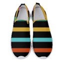 Colorful Mime Black Stripes Women s Slip On Sneakers View1