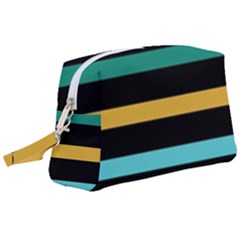 Colorful Mime Black Stripes Wristlet Pouch Bag (large) by tmsartbazaar