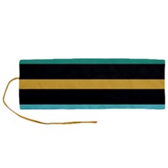 Colorful Mime Black Stripes Roll Up Canvas Pencil Holder (m) by tmsartbazaar