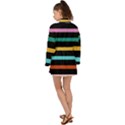 Colorful Mime Black Stripes Long Sleeve Kimono View2