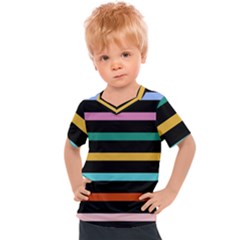 Colorful Mime Black Stripes Kids  Sports Tee