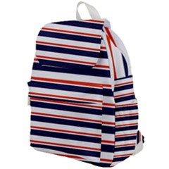 Red With Blue Stripes Top Flap Backpack by tmsartbazaar