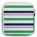 Green With Blue Stripes Mini Square Pouch View2