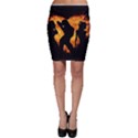 Shadow Heart Love Flame Girl Sexy Pose Bodycon Skirt View1