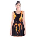 Shadow Heart Love Flame Girl Sexy Pose Scoop Neck Skater Dress View1