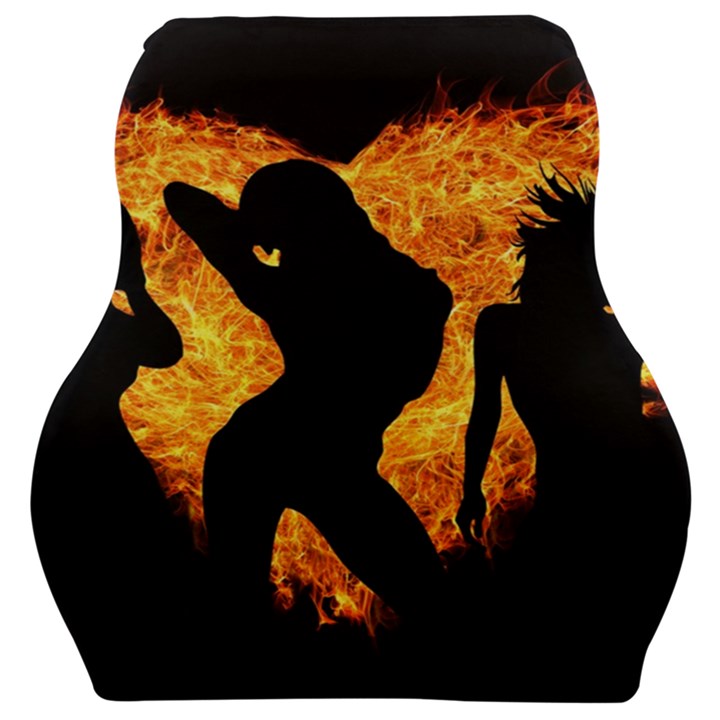 Shadow Heart Love Flame Girl Sexy Pose Car Seat Velour Cushion 