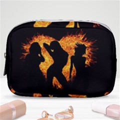 Shadow Heart Love Flame Girl Sexy Pose Make Up Pouch (small)