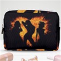 Shadow Heart Love Flame Girl Sexy Pose Make Up Pouch (Medium) View1