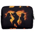 Shadow Heart Love Flame Girl Sexy Pose Make Up Pouch (Medium) View2