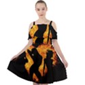 Shadow Heart Love Flame Girl Sexy Pose Cut Out Shoulders Chiffon Dress View1