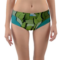 Illustrations Drink Reversible Mid-waist Bikini Bottoms