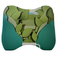 Illustrations Drink Velour Head Support Cushion