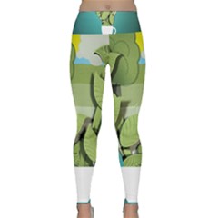 Illustrations Drink Lightweight Velour Classic Yoga Leggings