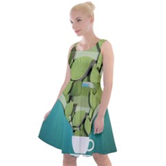 Illustrations Drink Knee Length Skater Dress by HermanTelo