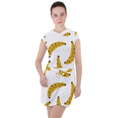 Banana Fruit Yellow Summer Drawstring Hooded Dress