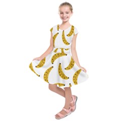 Banana Fruit Yellow Summer Kids  Short Sleeve Dress