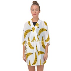 Banana Fruit Yellow Summer Half Sleeve Chiffon Kimono