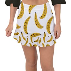 Banana Fruit Yellow Summer Fishtail Mini Chiffon Skirt by Mariart