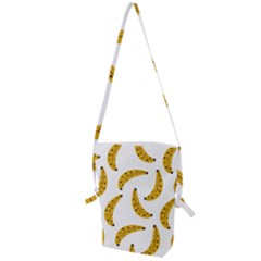 Banana Fruit Yellow Summer Folding Shoulder Bag by Mariart