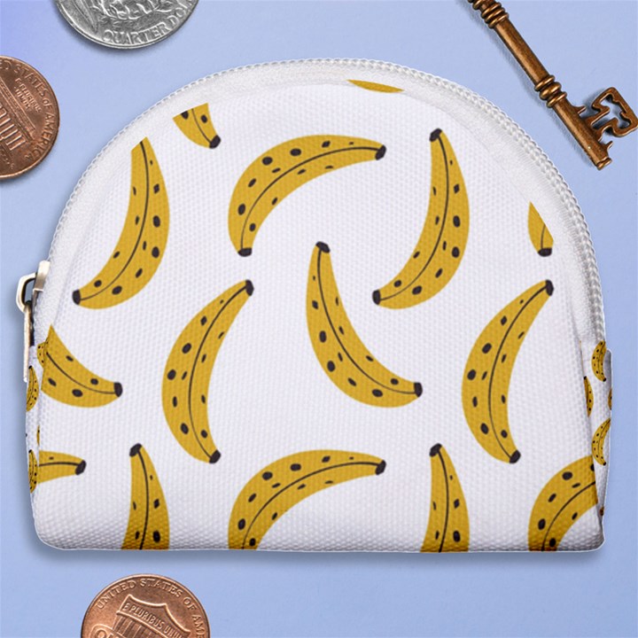 Banana Fruit Yellow Summer Horseshoe Style Canvas Pouch