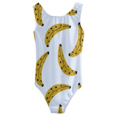 Banana Fruit Yellow Summer Kids  Cut-out Back One Piece Swimsuit