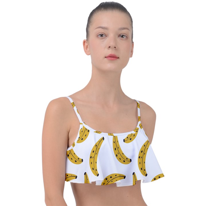 Banana Fruit Yellow Summer Frill Bikini Top