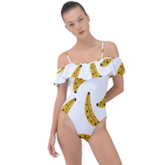 Banana Fruit Yellow Summer Frill Detail One Piece Swimsuit by Mariart