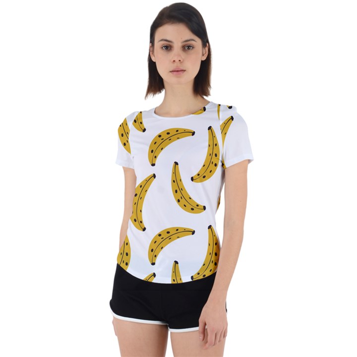 Banana Fruit Yellow Summer Back Cut Out Sport Tee