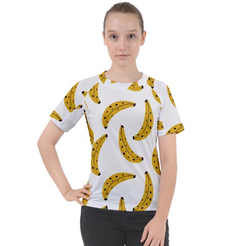 Banana Fruit Yellow Summer Women s Sport Raglan Tee by Mariart