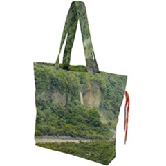 Amazonia Landscape, Banos, Ecuador Drawstring Tote Bag by dflcprintsclothing