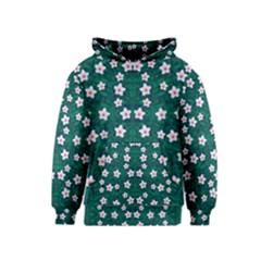 Porcelain Flowers  On Leaves Kids  Pullover Hoodie by pepitasart