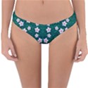 Porcelain Flowers  On Leaves Reversible Hipster Bikini Bottoms View1