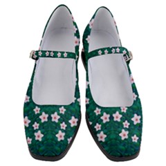 Porcelain Flowers  On Leaves Women s Mary Jane Shoes by pepitasart