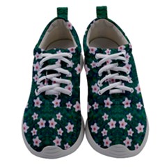 Porcelain Flowers  On Leaves Athletic Shoes by pepitasart