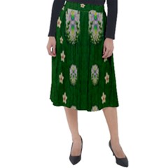 The Way To Freedom One Island One Gnome Classic Velour Midi Skirt  by pepitasart