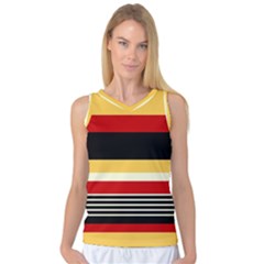 Contrast Yellow With Red Women s Basketball Tank Top by tmsartbazaar