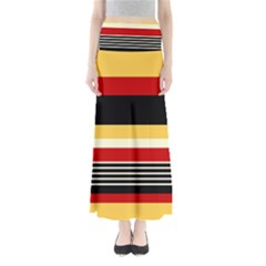 Contrast Yellow With Red Full Length Maxi Skirt by tmsartbazaar