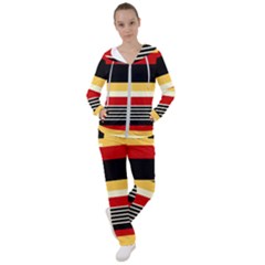 Contrast Yellow With Red Women s Tracksuit by tmsartbazaar