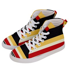 Contrast Yellow With Red Women s Hi-top Skate Sneakers by tmsartbazaar