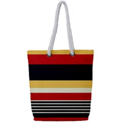 Contrast Yellow With Red Full Print Rope Handle Tote (small) by tmsartbazaar