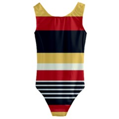 Contrast Yellow With Red Kids  Cut-out Back One Piece Swimsuit by tmsartbazaar