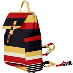 Contrast Yellow With Red Buckle Everyday Backpack by tmsartbazaar