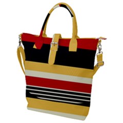 Contrast Yellow With Red Buckle Top Tote Bag by tmsartbazaar