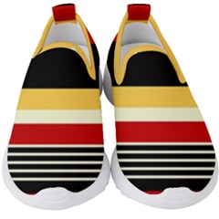 Contrast Yellow With Red Kids  Slip On Sneakers by tmsartbazaar