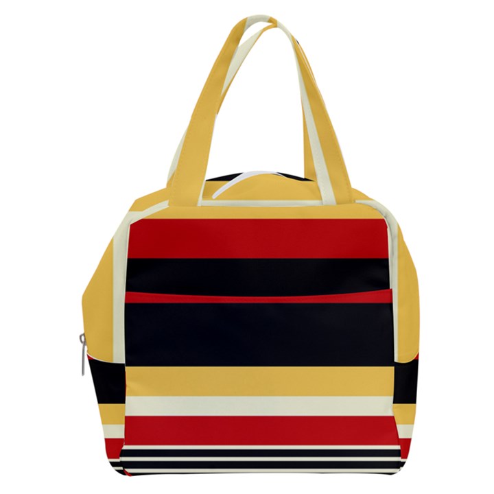 Contrast Yellow With Red Boxy Hand Bag